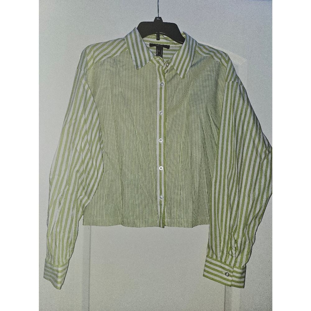 Forever 21 Women's cropped shirt with Stripes